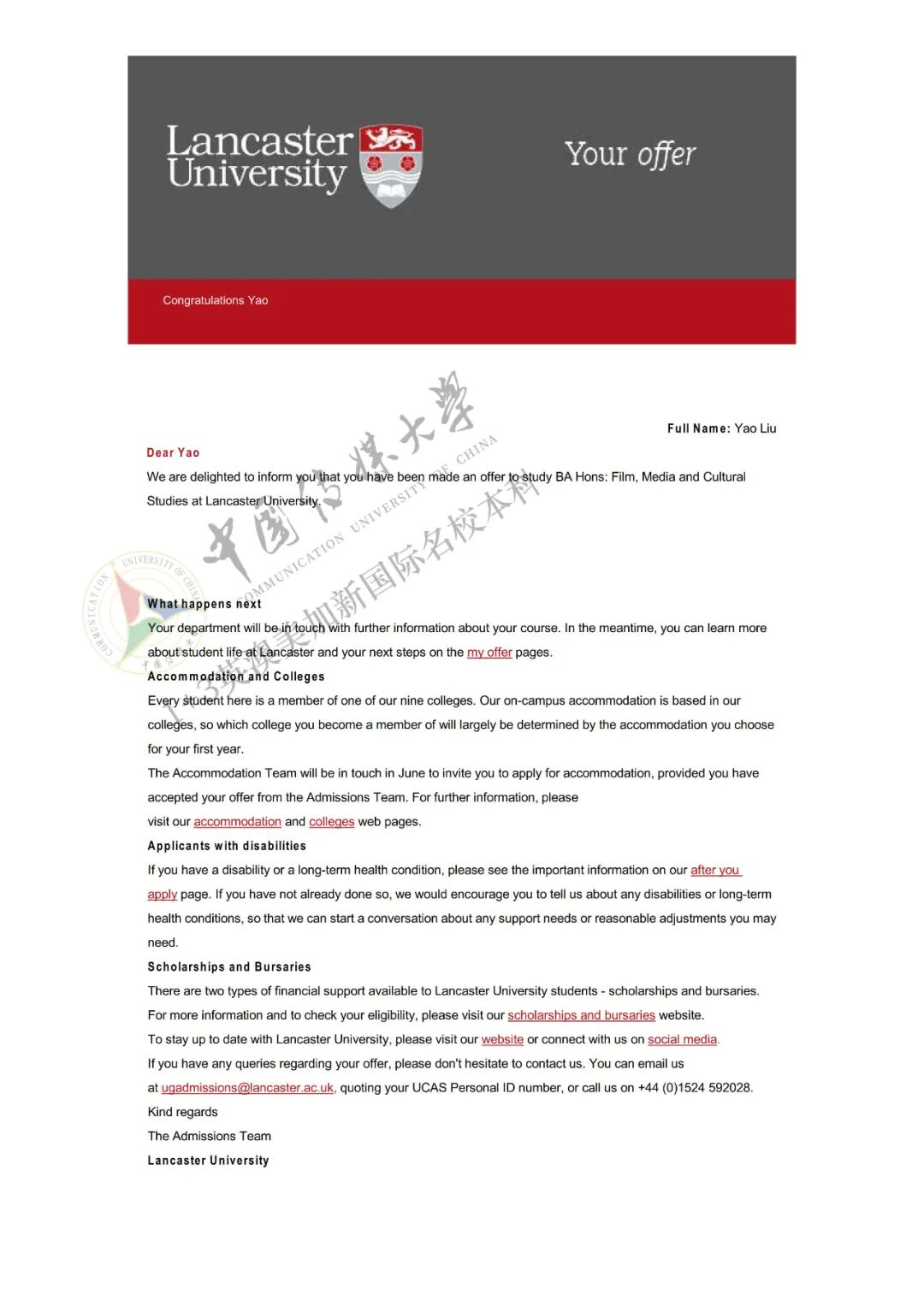 不低调了!584份闪耀录取!2025届中传1+3国际预科名校项目录取捷报